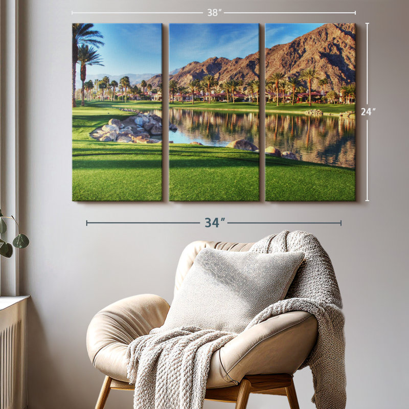 " Golf Course In Palm Springs ", 24" H x 38" W