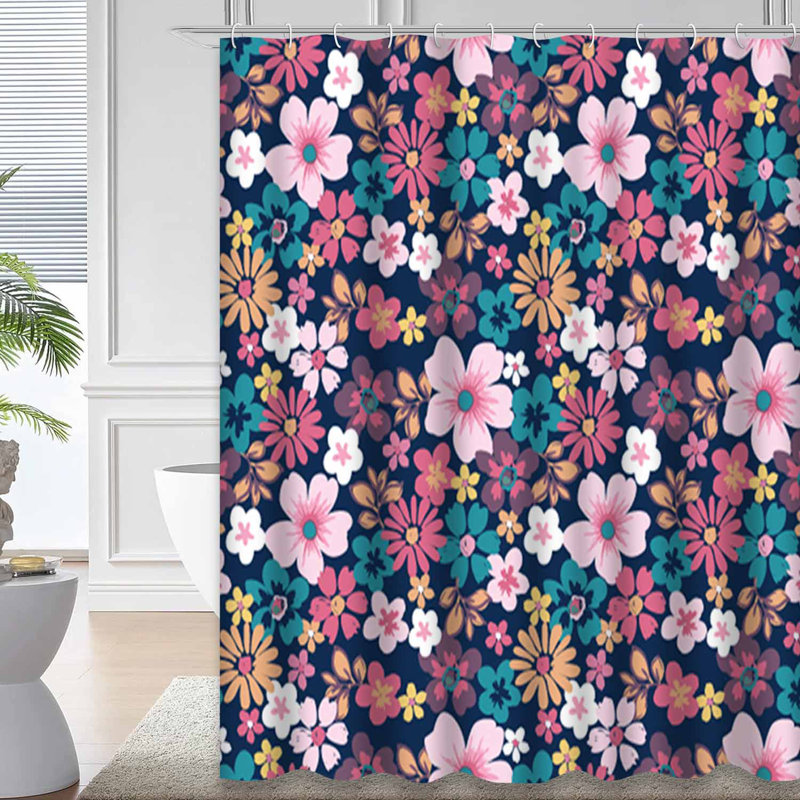 Rideau de douche Summer Floral Garden, L 72 po x l 78 po