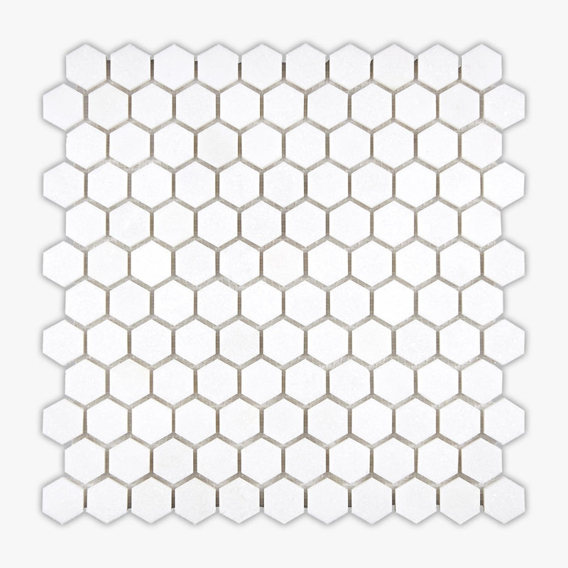 Thassos Polished 1 INCH Hexagon Marble Mosaic