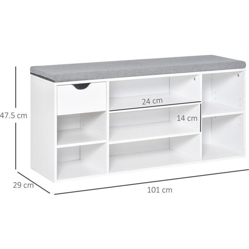 10 Pair Shoe Storage Bench