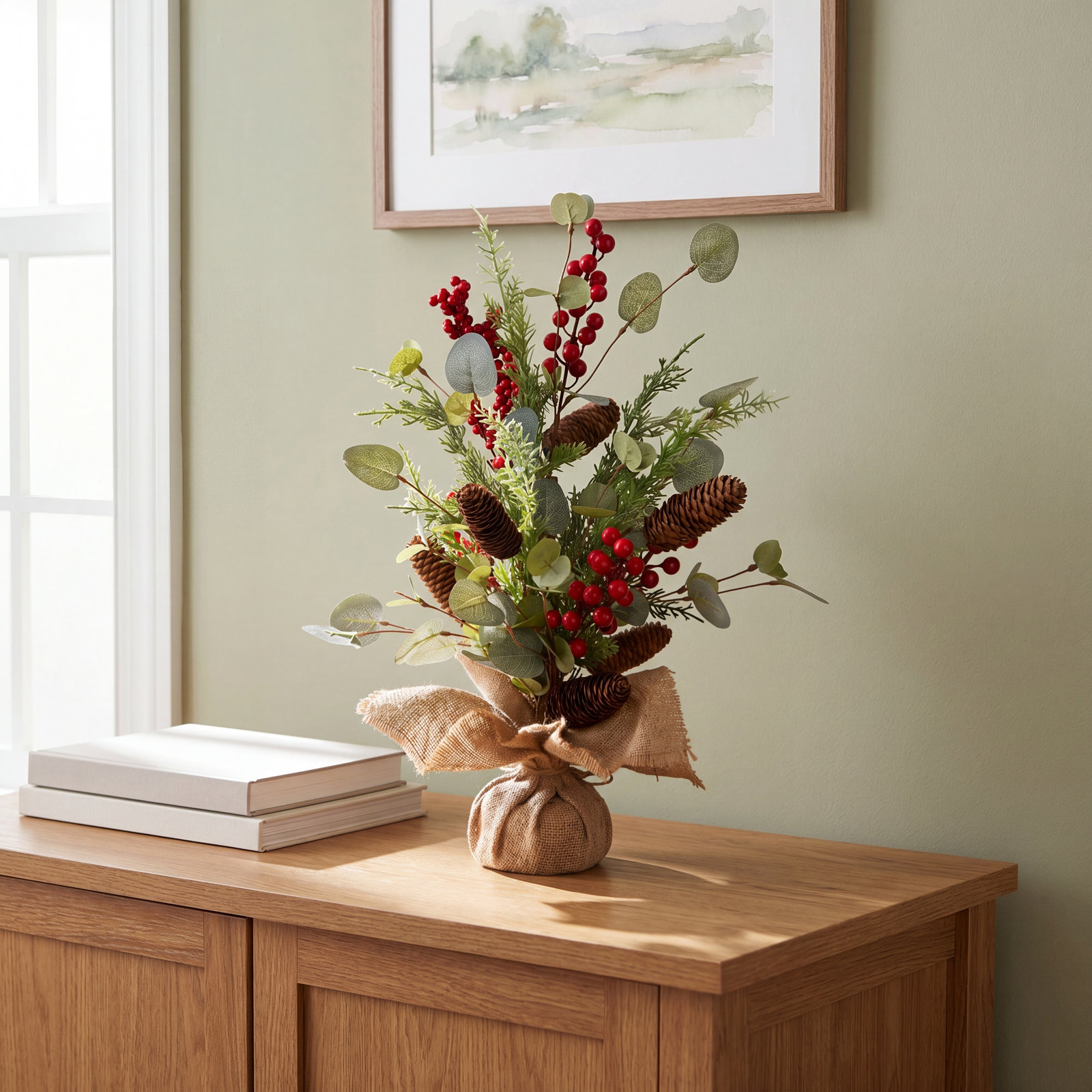 Christmas Floral Tabletop Tree