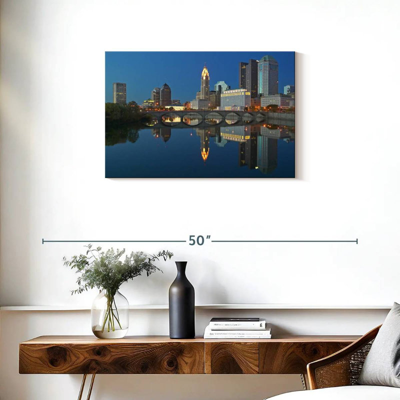 Columbus Twilight Reflection, 20" H x 30" W