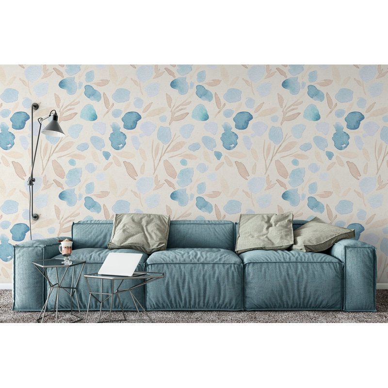 Papier peint amovible à motif floral, L 9 po x l 15 po