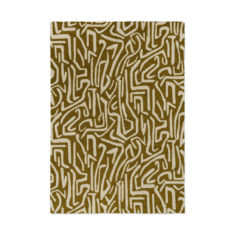 Melodic Hand Tufted Abstract Area Rug, Rectangle 6'6" x 9'2"