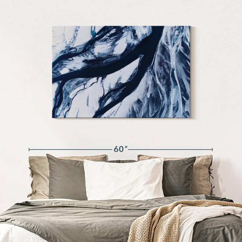 Alvord Meandering Icelandic River, 30" H x 45" W