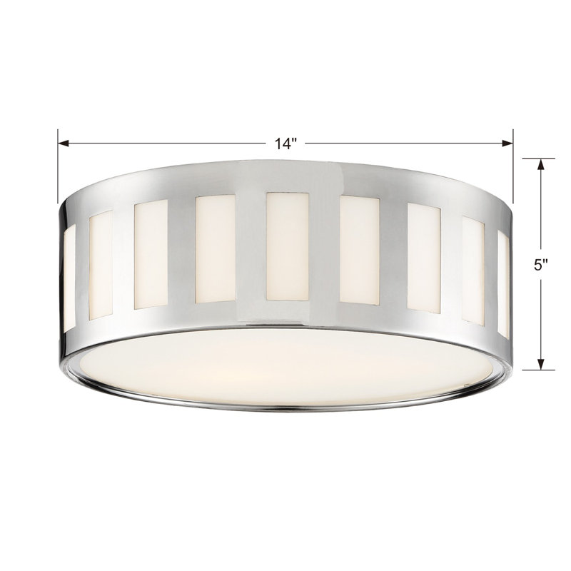 Ruano Flush Mount, Polished Nickel