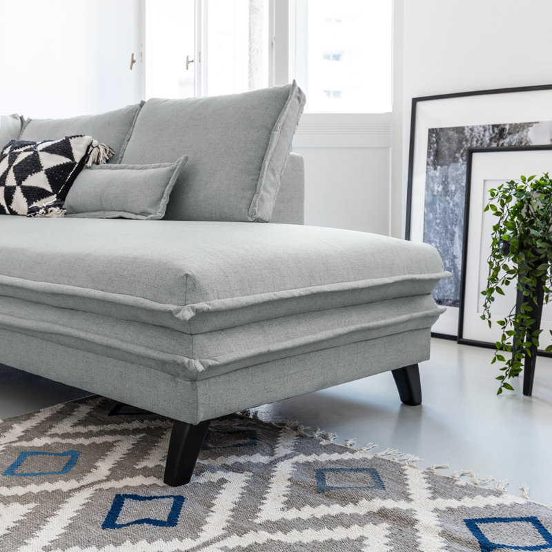Charming Charlie Corner Sofa Bed, Right Hand Facing, Light Grey