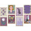 Impression de 8 pièces de fleurs de lavande mauves encadrées sur papier-92574192-92574191