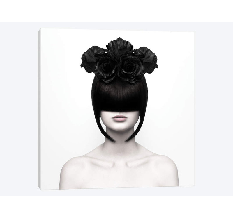 «Black Widow» par Martina Nemcekova, reproduction d'art graphique sur toile tendue, H 12 po x l 12 po x P 0,75 po