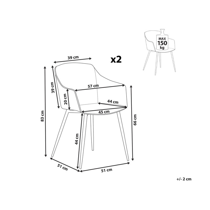 Fonda II Dining Chair, White