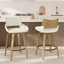 Tabouret de comptoir pivotant 26 po moderne avec pieds en bois cintré
