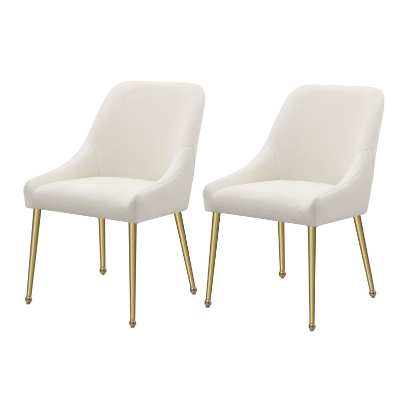 Ensemble de chaises à oreilles Letizia Parsons (ensemble de 2), Ivoire