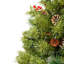 Ensemble d'arbre de Noël artificiel pré-éclairé 4 pièces, guirlande, couronne et ensemble de 2 arbres d'entrée 3 pi avec lumières DEL, arbre de Noël