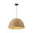 1-Light Retro Lantern Pendant Lamp With Natural Rattan Shade 22.5 inch Wide