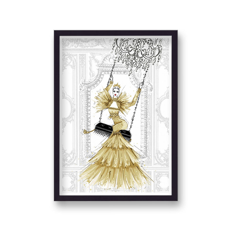 Saint Laurent Gold Swing - Single Picture Frame Print