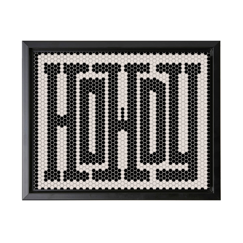 Howdy No3, Black Framed, Canvas, 08"H x 10"W