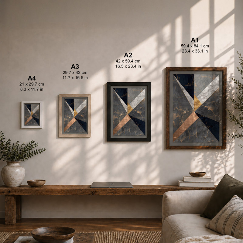 Geometric Textures Industrial - Framed Print, Unframed, A4 - 29.7 x 21.0 cm