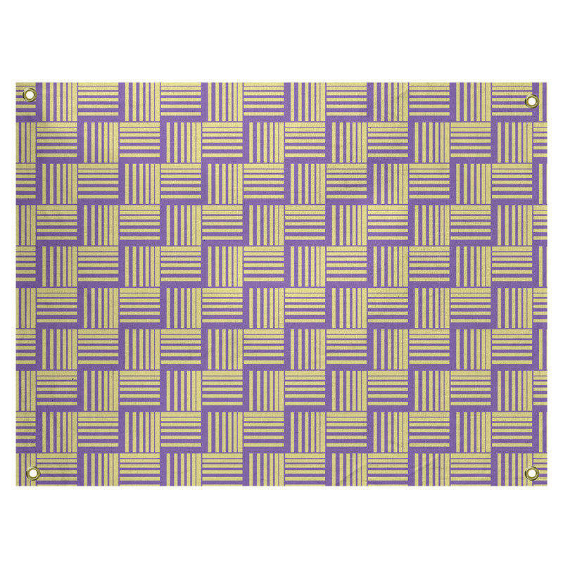 Jaya Polyester Tapestry, 59" H x 80" W, Yellow/Purple