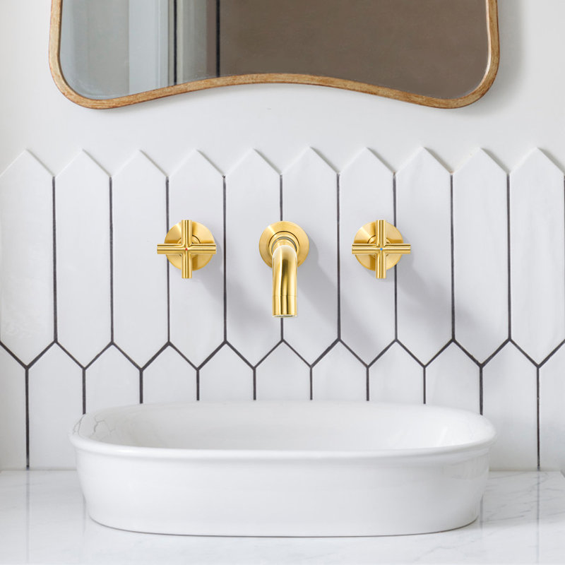 Robinet de salle de bain à poignée, Or
