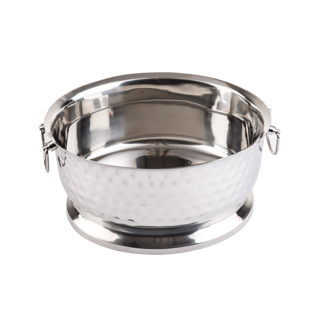 TableCraft Bali Collection 4.9-Gallon Oval Beverage Tub, Double Wall Stainless Steel Tablecraft