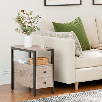 Ashippun 24'' Tall 2 - Drawer Side Table with Storage