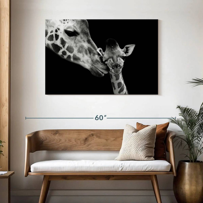 Brampt Motherly Giraffe, 30" H x 45" W
