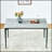 Glossy Sintered Stone Dining Table with Black Legs, Perfect for Family Gatherings and Modern Interiors-1947818598-1947819417