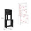 Bureau d'ordinateur Monroe, quatre tablettes