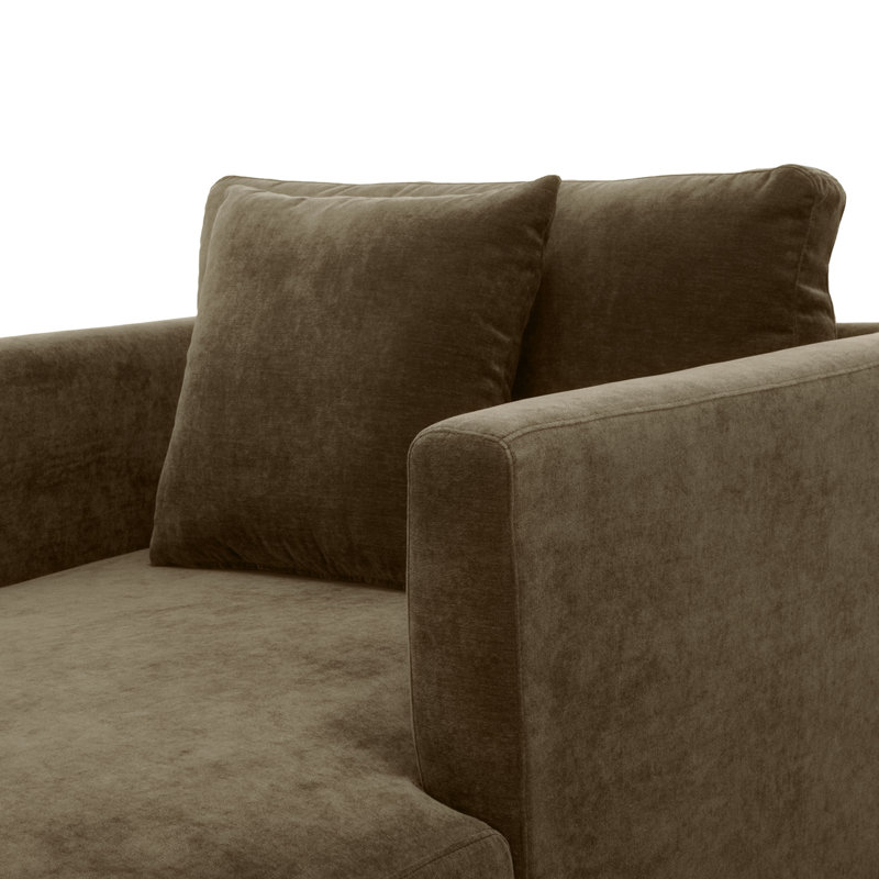 Bryn Chaise Lounge, Moss Olive Green Performance Chenille