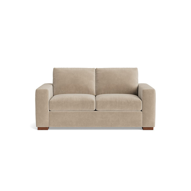 Couch Potato Loveseat (70"), Velvet - Beige