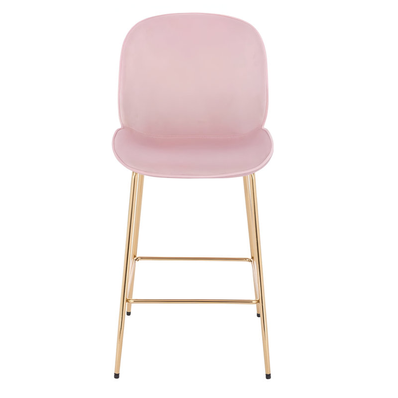 Lotus Gold Stool With Slim Seat, Blue