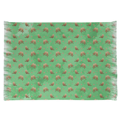 Tapis décoratif de loutres verts