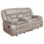 Causeuse coulissante avec console Taupe