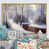 Toile avec cadre flottant or