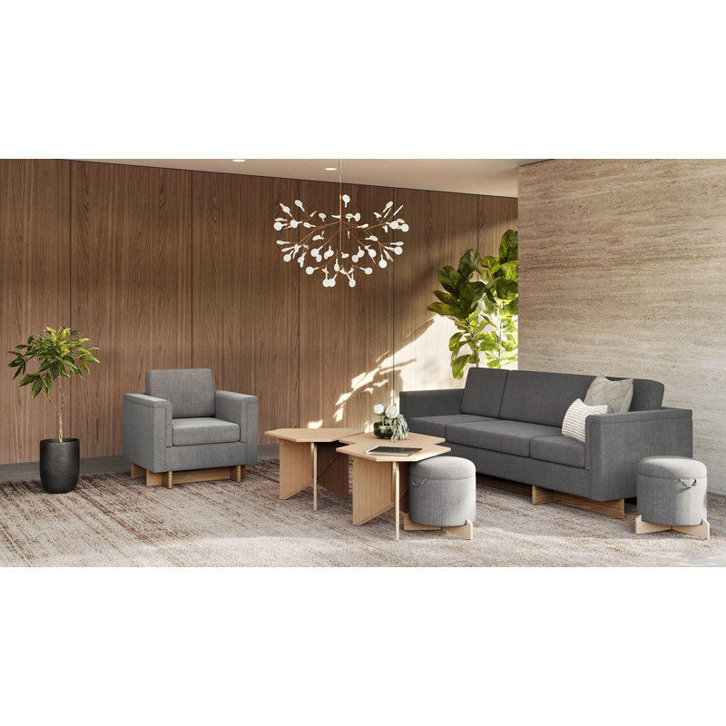 Frank Lloyd Wright Galesburg Sofa, Paynes Gray