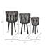 S / 3 POT DE BAMBOU 11/13/15 po