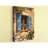 French Country Window Canvas: Provence Farmhouse, Lavender Pots, Cottagecore Wall Art-1586526473
