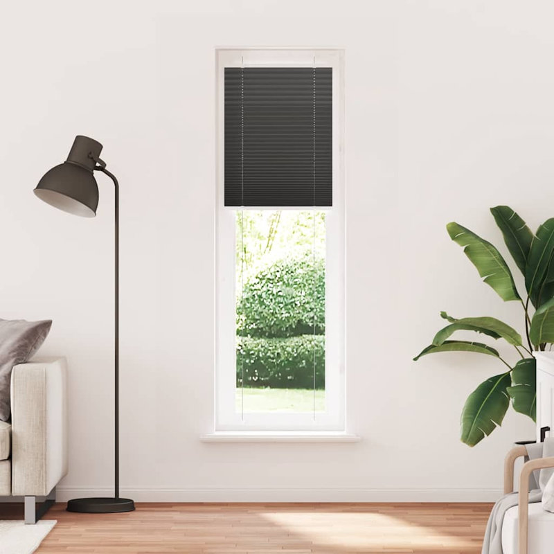Room Darkening Pleated Blind, 60cmW x 200cmL, Black