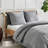 Washed Linen Heathered Stone Sham with Flange-106287365