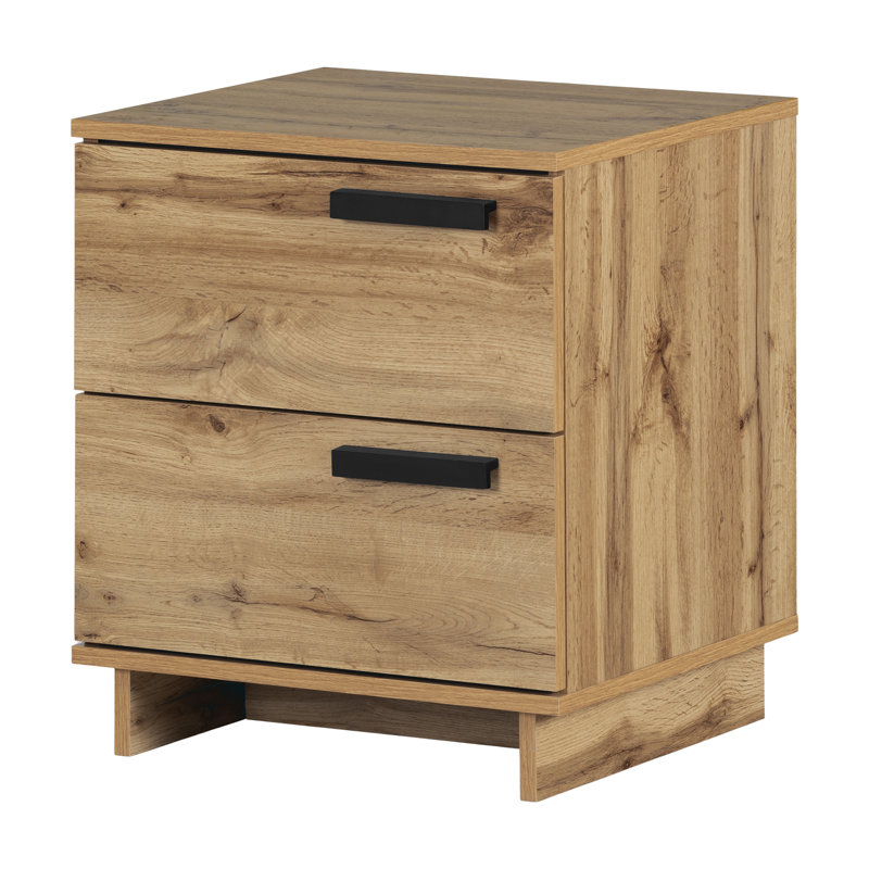 Nordik Oak 2-Drawer Scandinavian Nightstand