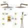 Dual Shower Head Thermostatic Rainfall Shower System with Rough in-Valve and Shower Body Spray