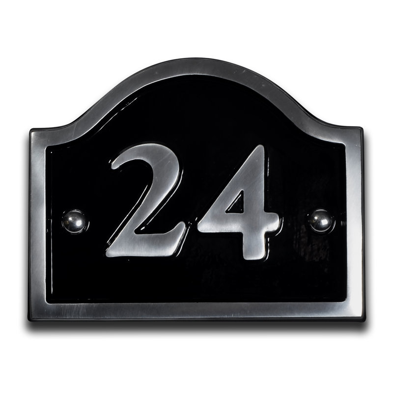 Jaclynn 11.5cm H Reflective Metal House Number, 24
