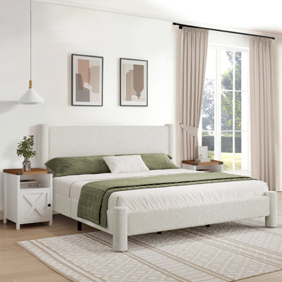 Ensemble de chambre à coucher avec lit 3 pièces Boucle
