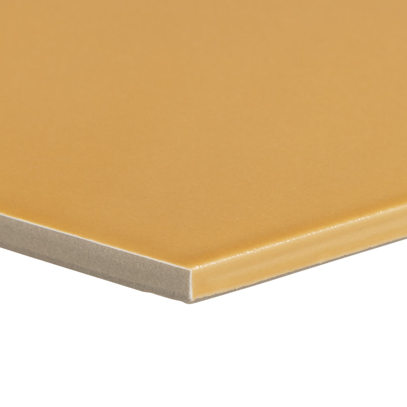 9'' W x 7.8'' L Porcelain Singular Tile, Orange