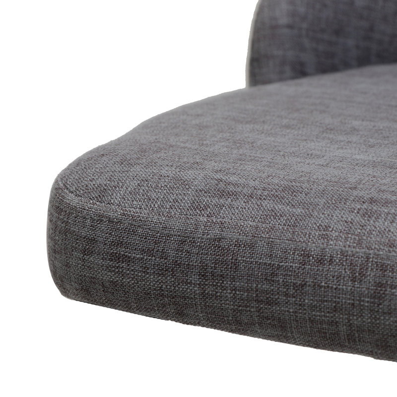 Dodrill 17'' H Upholstered Side Chair, Light Gray, Brown