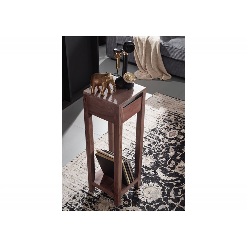 Sydney Solid Wood End Table, Smoked oak