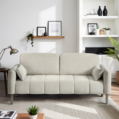 69" Mid-Century Modern Channel Tufted Loveseat
