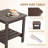 16inch Hdpe Adirondack Square Side Table, Weather Resistant End Table With Storage Shelf-1179046436