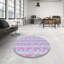 Tapis rose à motif écossais Kiely-1993713981