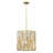Gemma Key Three-Light Convertible Tall Drum Pendant w/ Crystal Rectangular Prisms-634255135